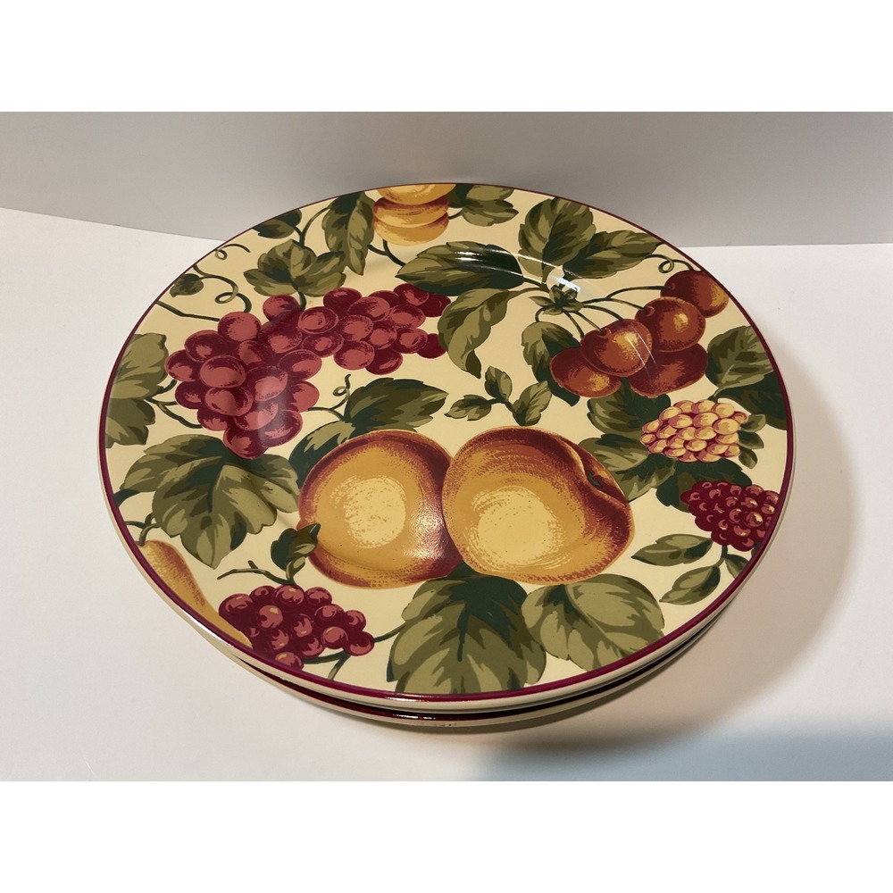 Waverly Garden Room Fruit Pattern Plates Set of 3 Made in Poland